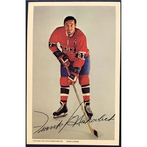 1972-73 PRO STAR POSTCARDS - FRANK MAHOVLICH (HOF)