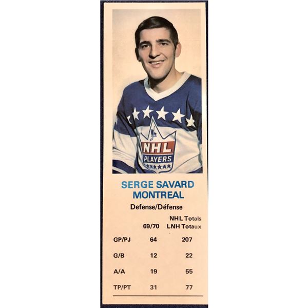1970-71 DAD'S COOKIES SERGE SAVARD (HOF)