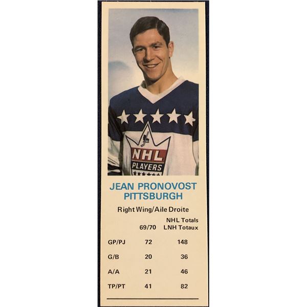 1970-71 DAD'S COOKIES JEAN PRONOVOST