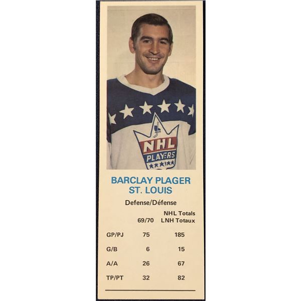 1970-71 DAD'S COOKIES BARCLAY PLAGER