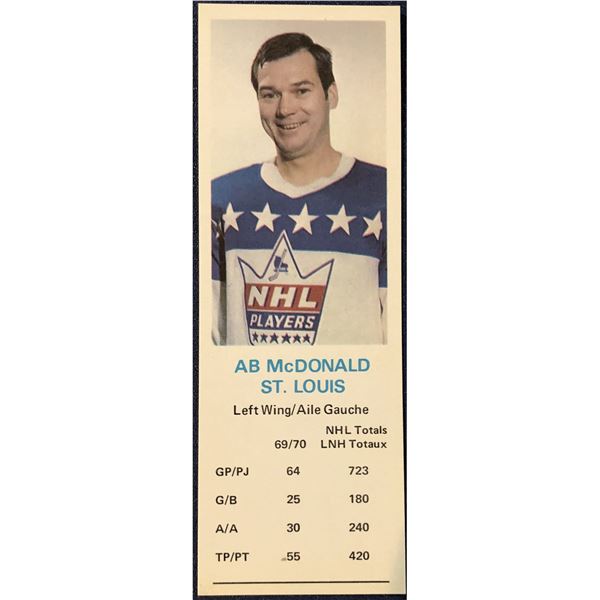 1970-71 DAD'S COOKIES AB McDONALD