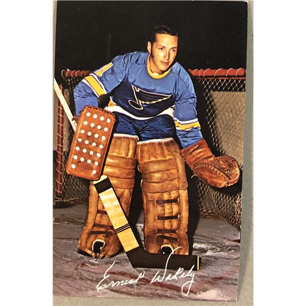1969-70 ST. LOUIS BLUES POSTCARD - ERNIE WAKELY