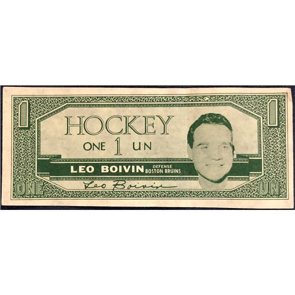 1962-63 TOPPS HOCKEY BUCKS LEO BOIVIN (HOF)