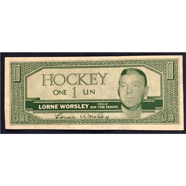 1962-63 TOPPS HOCKEY BUCKS GUMP WORSLEY (HOF)