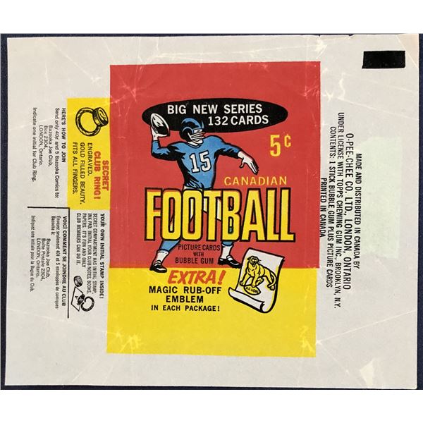 1965 O-PEE-CHEE CFL WRAPPER