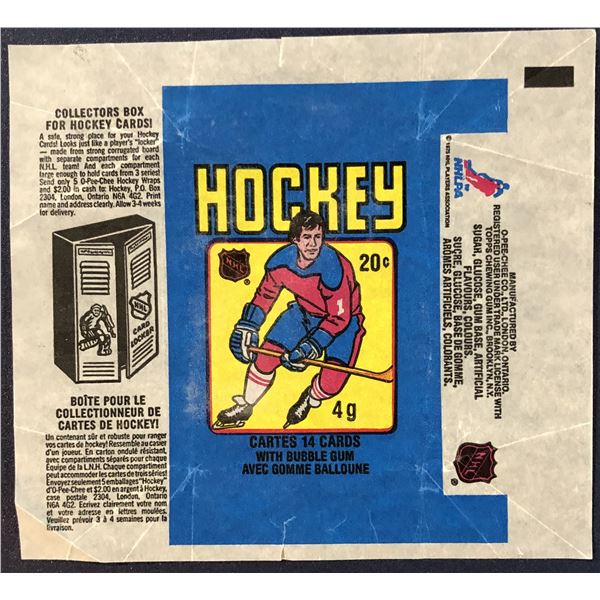 1979-80 O-PEE-CHEE NHL WRAPPER - WAYNE GRETZKY ROOKIE YEAR
