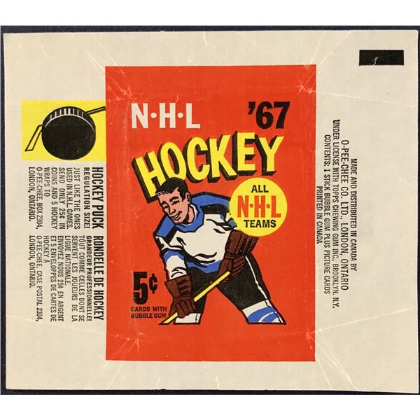 1966-67 O-PEE-CHEE NHL WRAPPER - BOBBY ORR ROOKIE YEAR