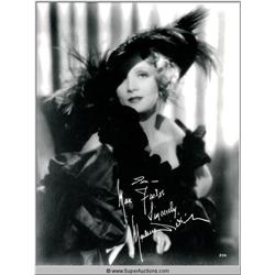 Marlene Dietrich Autographed Negative and Photograph