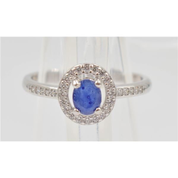 #06-NATURAL BLUE SAPPHIRE & ZC RING SIZE 6.75