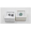 Image 1 : #67- NATURAL SAPPHIRE 3.65CT  & EMERALD 3.74 CT
