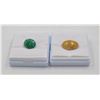 Image 1 : #101- NATURAL EMERALD 6.20CT & COLOURLESS QZ 11.44