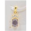 Image 1 : #115-NATURALBLUE IOLITE & CZ PENDANT