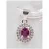 Image 1 : #116-NATURAL PHODOLITE GARNET & CZ PENDANT
