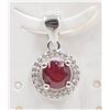 Image 1 : #127- NATURAL RED RUBY & ZC PENDANT