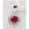 Image 1 : #128- NATURAL RED RUBY & ZC PENDANT