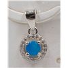 Image 1 : #139-NATURAL BLUE OPAL & ZIRCON PENDANT