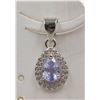 Image 1 : #141-NATURAL TANZANITE  & ZIRCON PENDANT