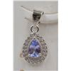 Image 1 : #142-NATURAL TANZANITE  & ZIRCON PENDANT