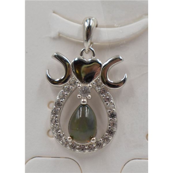 #148- NATURAL MULTI-COLOUR  OPAL & ZC PENDANT