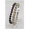Image 1 : #157-NATURAL RED TIGER EYE & JASPER SPOT BRACELET