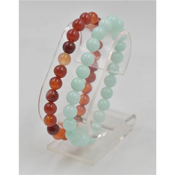 #161- NATURAL ORANG AGTE & MOZARITE BRACELET