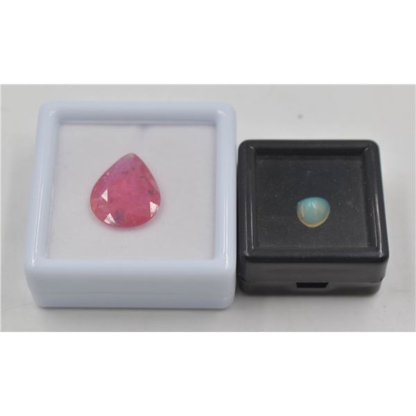 #85- NATURAL RUBY 9.00CT & OPAL 1.00CT