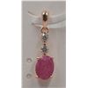 Image 1 : #129- NATURAL RED RUBY & ZC PENDANT