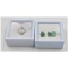 Image 1 : #99- NATURAL EMERALD 4.91 CT & COLOURLESS QZ 11.12