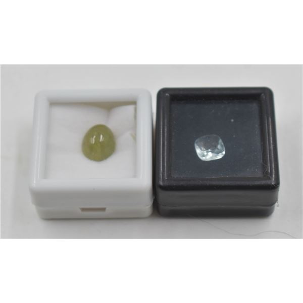 #301- NATURAL GREEN SAPPHIRE 5.50CT & TOPAZ 1.5CT