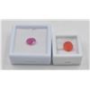 Image 1 : #306- NATURAL CAMELIAN 4.50CT & RUBY 3.43CT