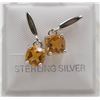 Image 1 : #55-NATURAL CITRIN DANGLE  EARRINGS
