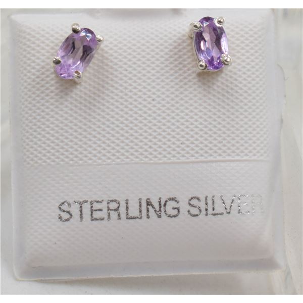 #06-NATURAL AMETHYST STUD EARRINGS