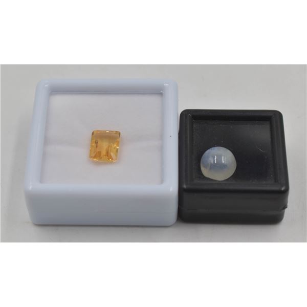 #293-NATURAL CITRIN 3.38CT & MOONSTONE 5.00CT