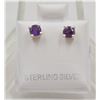 Image 1 : #01-NATURAL AMETHYST STUD EARRINGS
