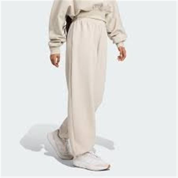 NEW ADIDAS LUX WIDE PANTS MEDIUM BEIGE