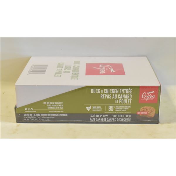 CASE OF 12 CAT FOOD DUCK & CHICKEN 155GRAMS