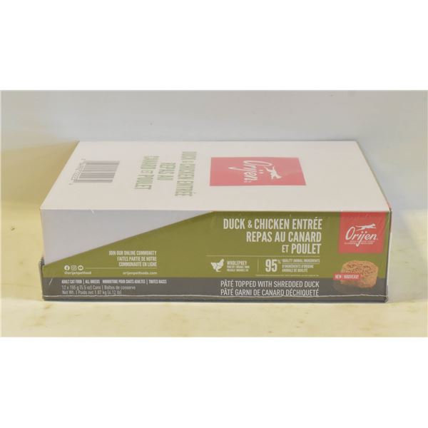 CASE OF 12 CAT FOOD DUCK & CHICKEN 155GRAMS