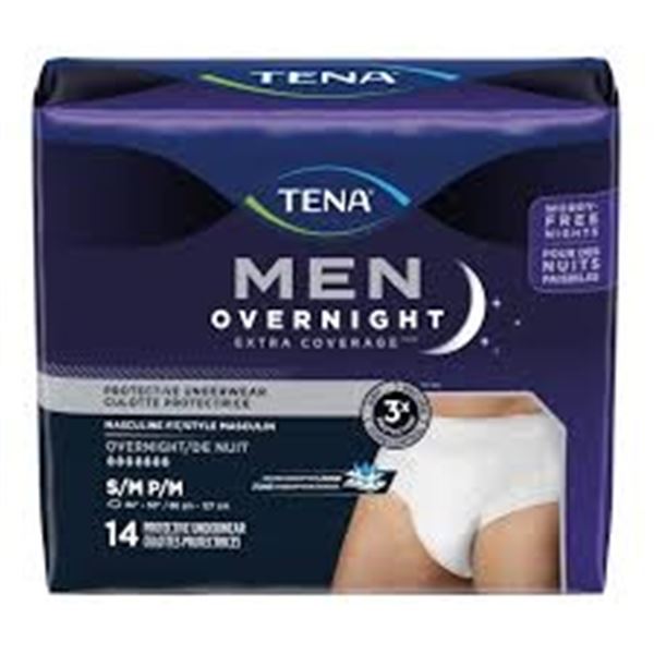 NEW W BOX TENA 4 X 14 MENS PROTECTIVE UNDERWEAR S