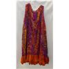 Image 1 : NEW SAMBAR LARGE ORANGE PURPLE COLORFUL DRESS