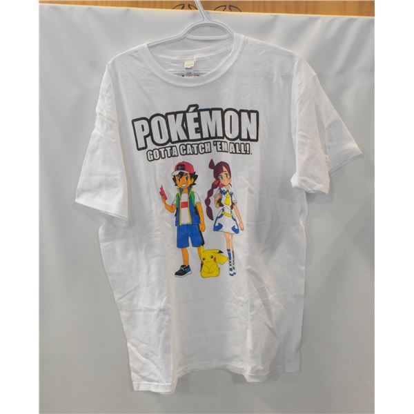 NEW M&O GOLD POKEMON LARGE WHITE T-SHIRT