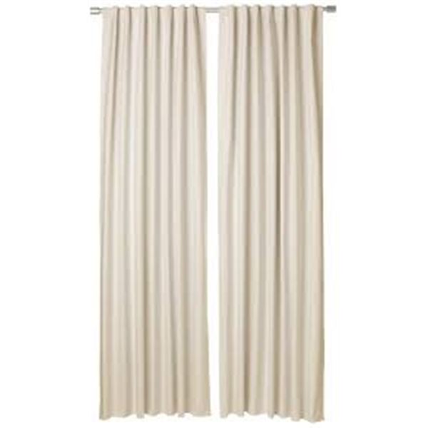 NEW AMAZON BASICS 52 X 96" BEIGE CURTAIN PANEL