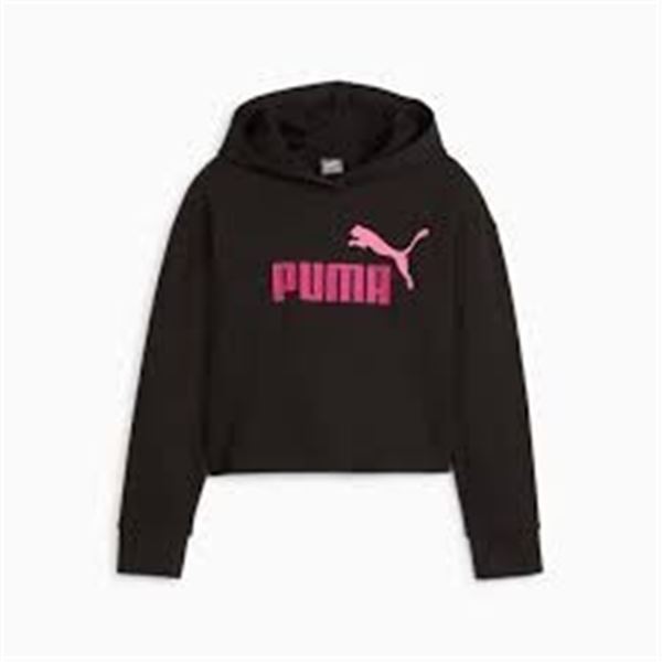 NEW PUMA LARGE BLACK HOODIE PINK LETTERS