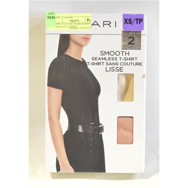 NEW 2 PACK OF TAHARI XS SMOOTH SEAMLESS T-SHIRTS