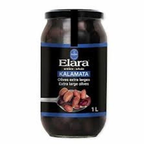 1L ELARA KALAMATA OLIVES EXTRA LARGE
