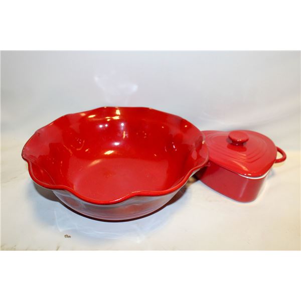 LARGE DA SILVA TERRA COTTA BOWL, MADE IN