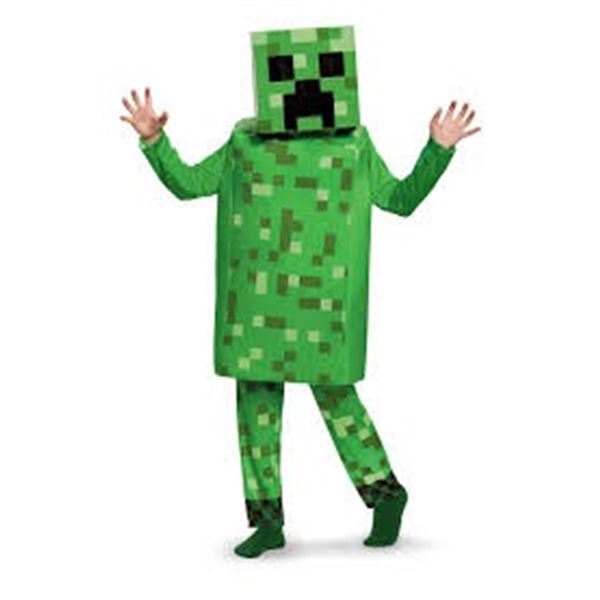 NEW DISGUISE MINECRAFT CREEPER COSTUME CHILD SIZE