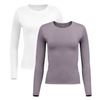 Image 1 : NEW 2PK FRANK & OAK WOMENS CONTOUR LONG SLEEVE TEE