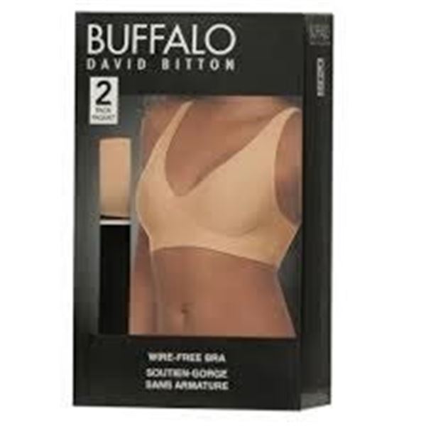 NEW 2PK BUFFALO DAVID BITTON MEDIUM WIRE-FREE BRA