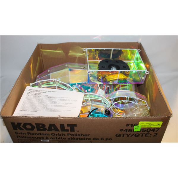 REPACKED 3FT PRE-LIT PRISMATIC SNOWMAN DECOR