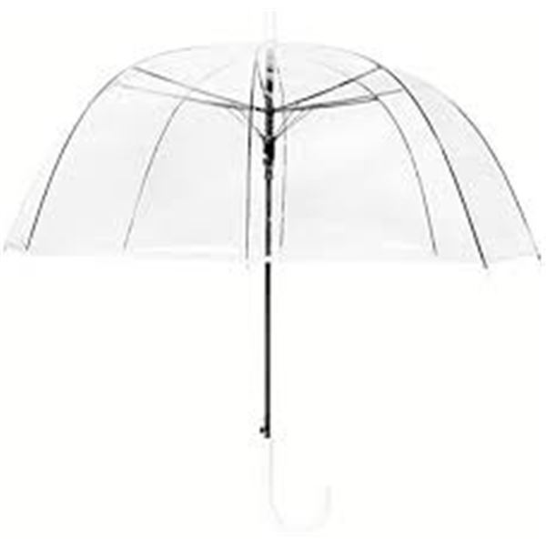 NEW CLEAR BUBBLE UMBRELLA CLEAR DOME WHITE